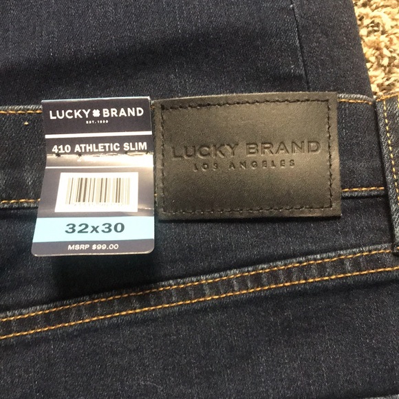 Mens Lucky Brand 410 Athletic Slim stretch jeans in Classic dark wash | NWT - Picture 4 of 7